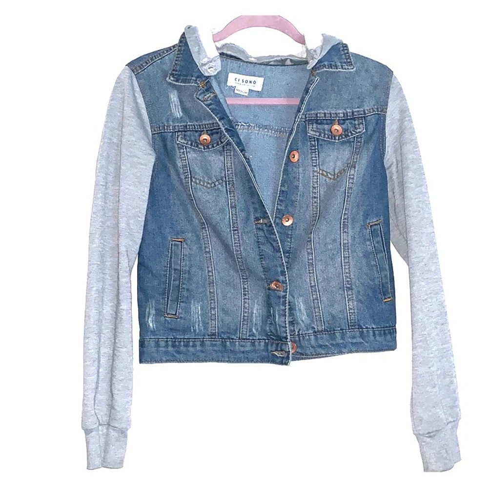 Jean jacket with grey